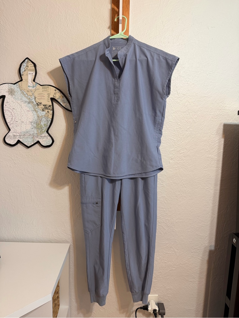 FIGS Slate Blue Women's Jogger Scrub Set - Top & Pants